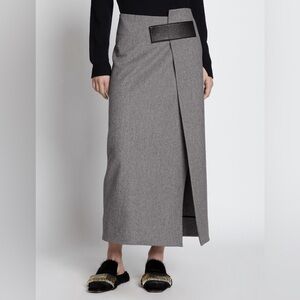 ZhiZhi Wool Grey Maxi Skirt Proenza Schouler Size US 2 / UK 6
